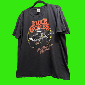Black Luke Combs Concert Short Sleeve Graphic Tee